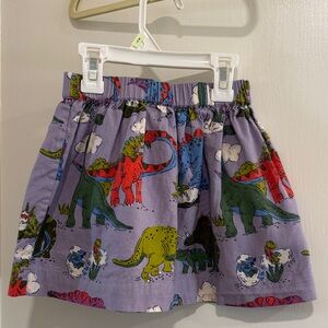 Mini Boden Purple Dinosaur Print Kids Skirt